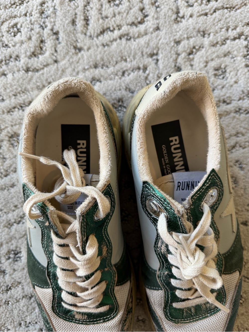 Golden Goose Wmns Running Sole 'Metallic Green'  Sz 38 - Picture 5 of 10
